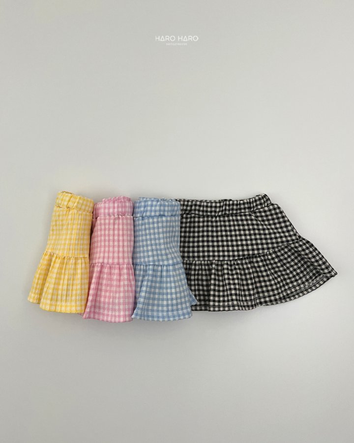 Haro Haro - Korean Children Fashion - #Kfashion4kids - Cotton Candy Check Skirt - 7