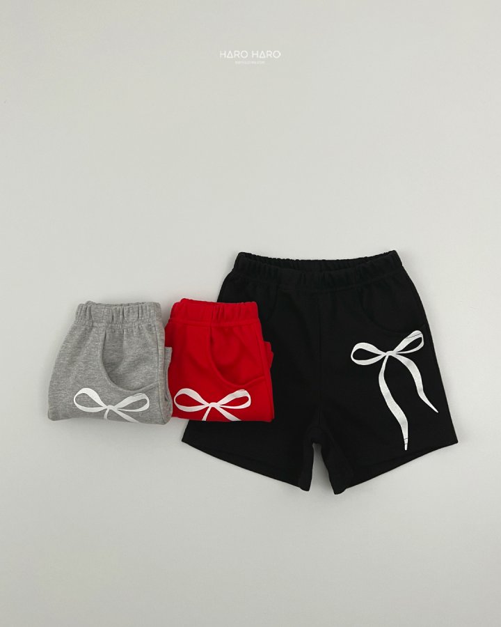 Haro Haro - Korean Children Fashion - #Kfashion4kids - (Kids) Big Ribbon Pants - 8
