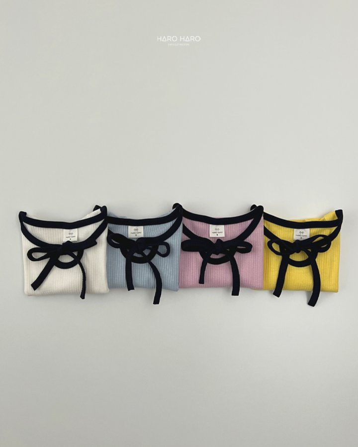 Haro Haro - Korean Children Fashion - #Kfashion4kids - Lovely Raglan Ribbon Tee - 7