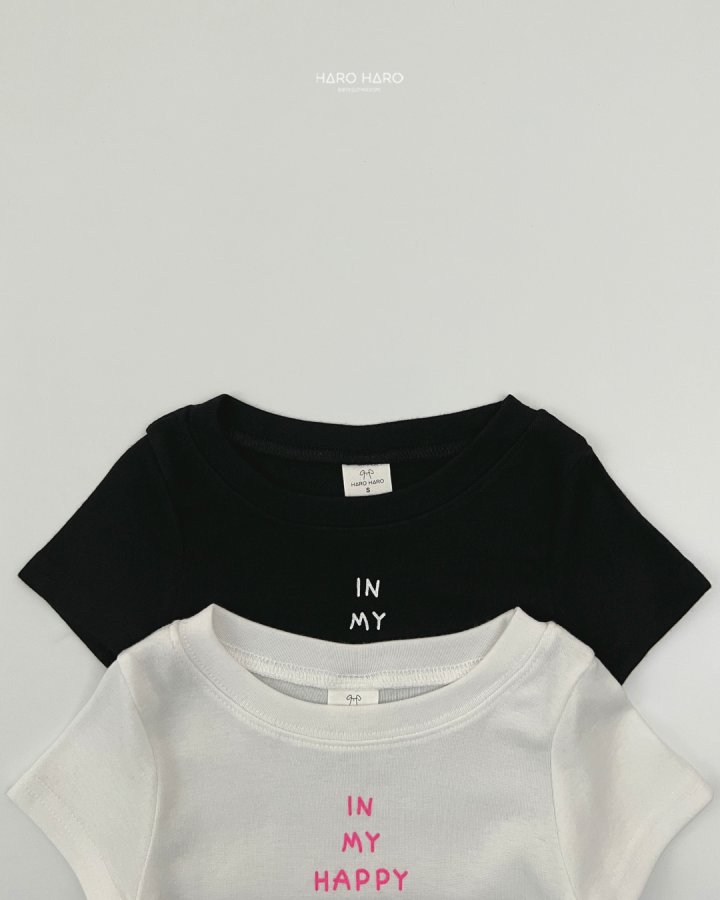 Haro Haro - Korean Children Fashion - #kidzfashiontrend - Lettering Semi Crop Tee - 4