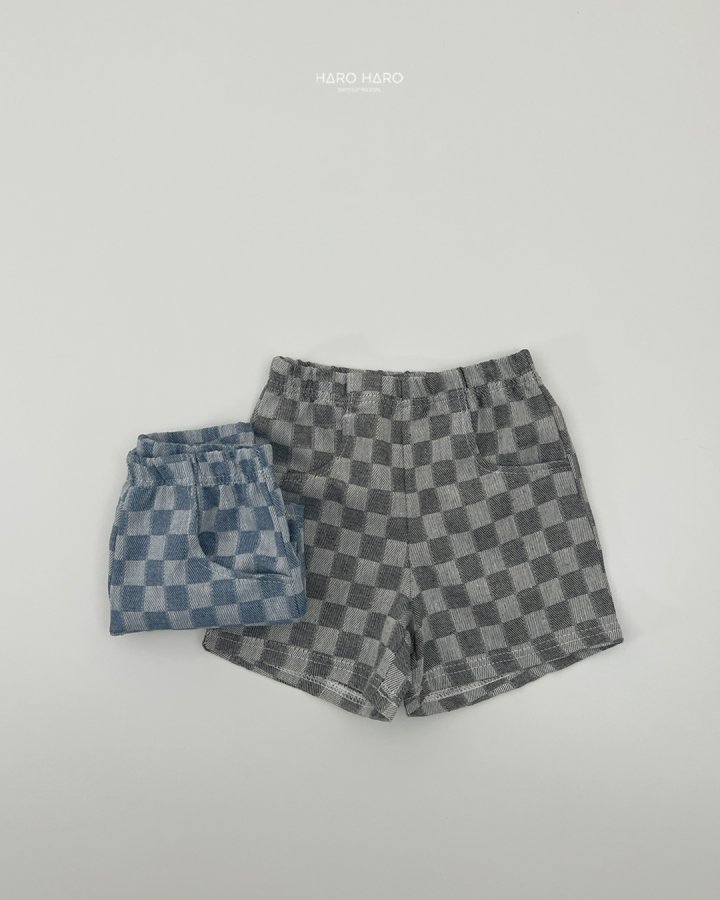 Haro Haro - Korean Children Fashion - #childofig - Check Denim Half Pants - 6