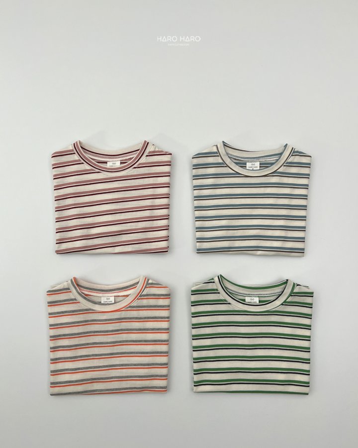 Haro Haro - Korean Children Fashion - #childofig - 3 Stripe Tee - 8