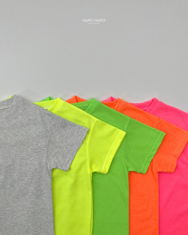 Haro Haro - Korean Children Fashion - #childofig - Summer Neon Tee - 5