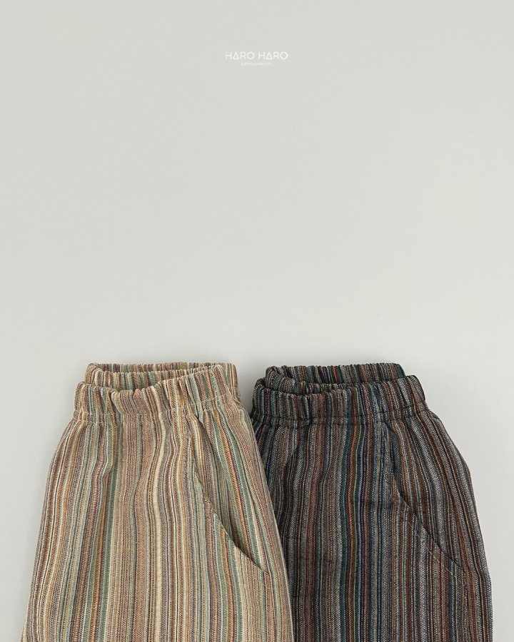 Haro Haro - Korean Children Fashion - #childrensboutique - Bell Stripe Pants - 10