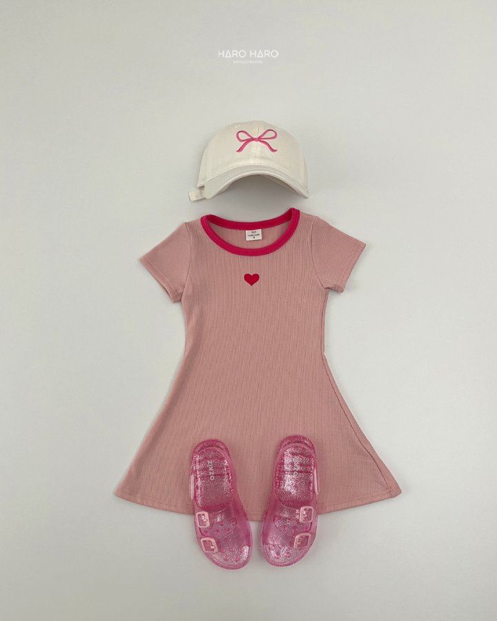 Haro Haro - Korean Children Fashion - #childrensboutique - Heart Raglan One-piece - 11