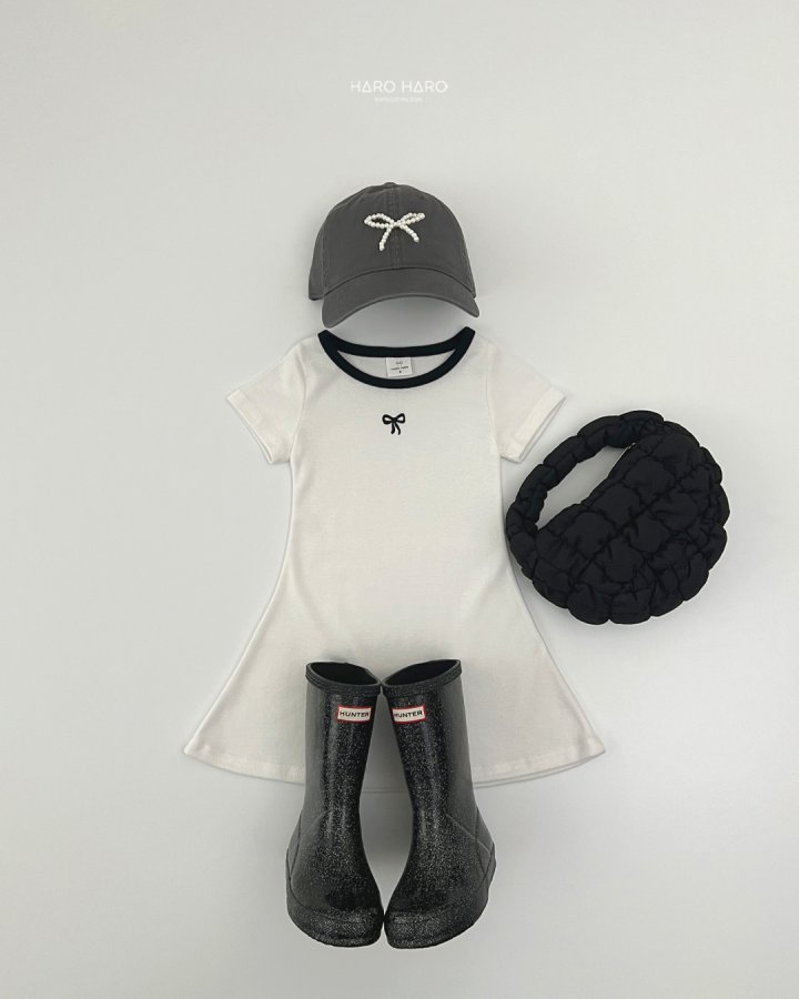 Haro Haro - Korean Children Fashion - #childrensboutique - Ribbon Raglan One-piece - 9