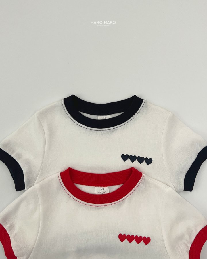 Haro Haro - Korean Children Fashion - #childofig - 4 Heart Short Sweatshirts - 4
