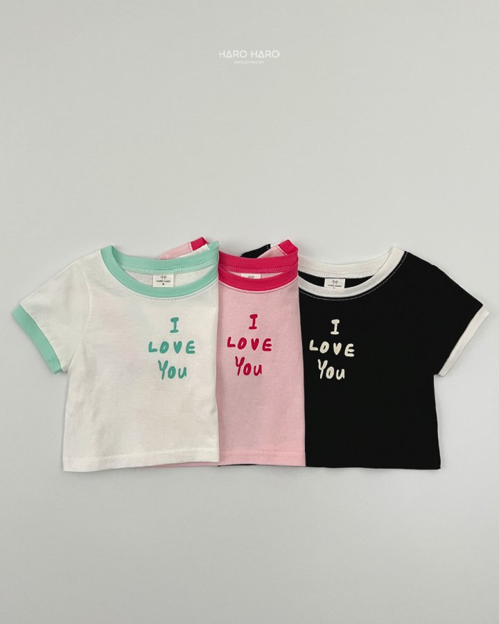Haro Haro - Korean Children Fashion - #childrensboutique - I Love You Raglan Tee - 3