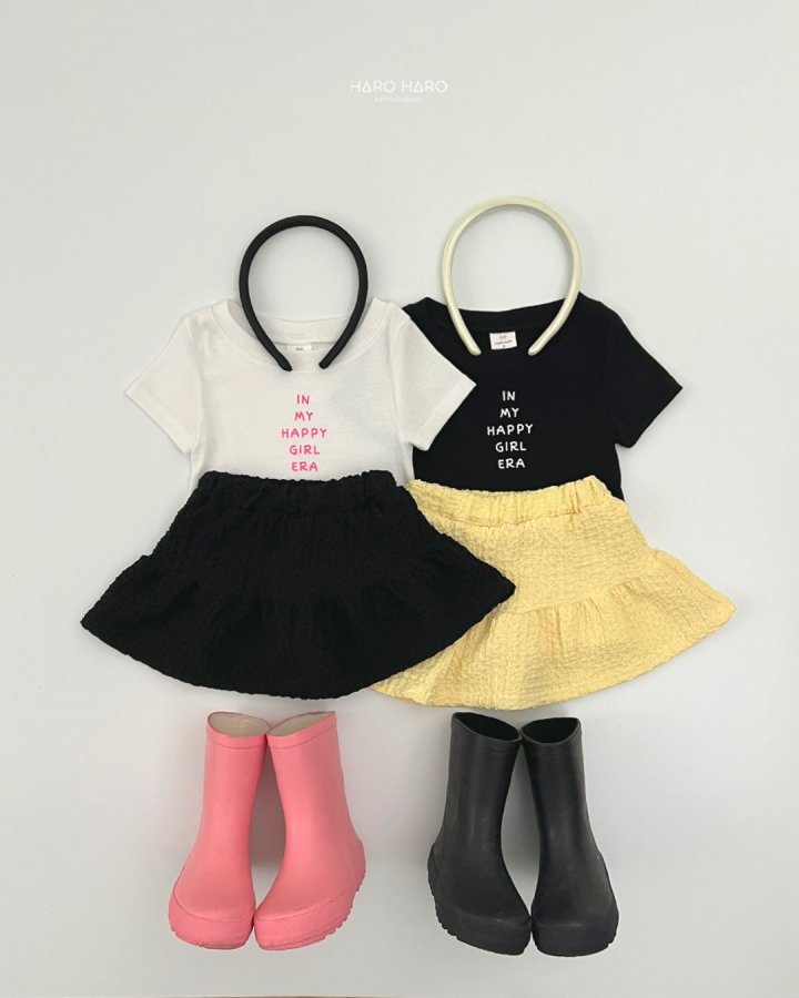Haro Haro - Korean Children Fashion - #childrensboutique - Lettering Semi Crop Tee - 11