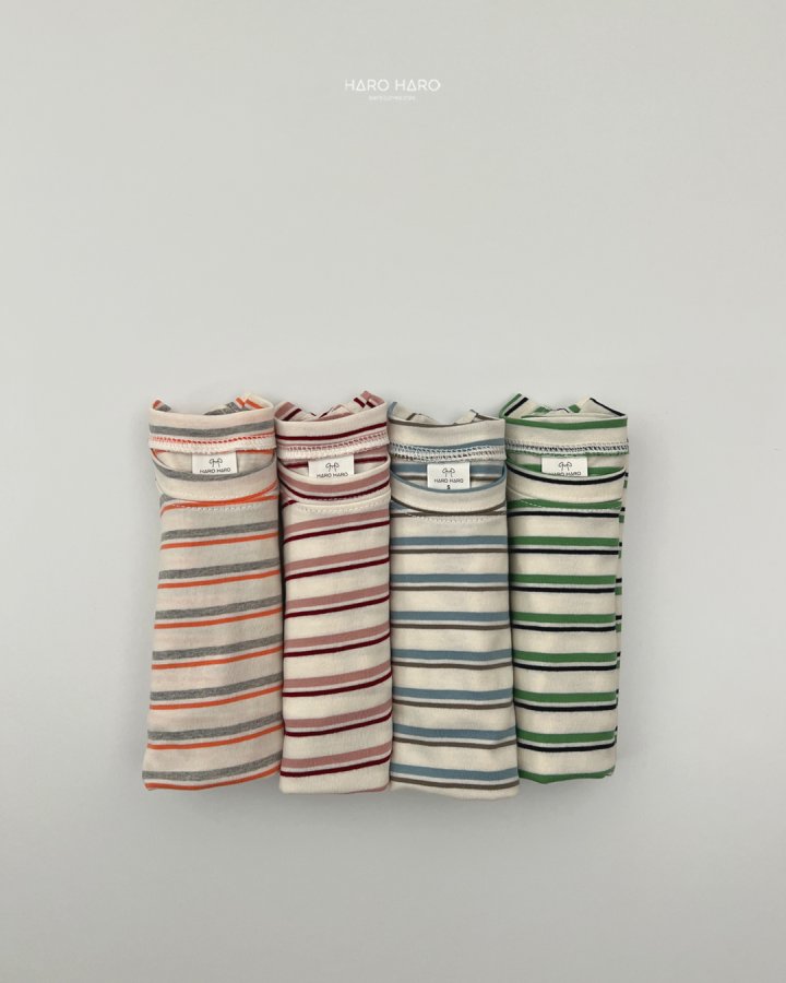 Haro Haro - Korean Children Fashion - #childrensboutique - 3 Stripe Tee - 9