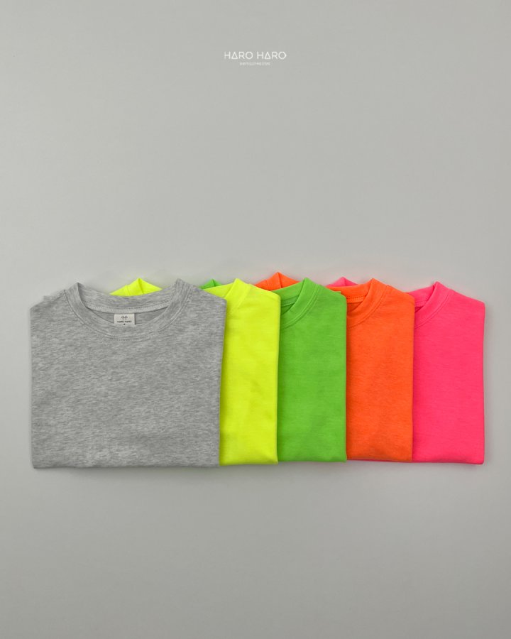 Haro Haro - Korean Children Fashion - #childrensboutique - Summer Neon Tee - 7