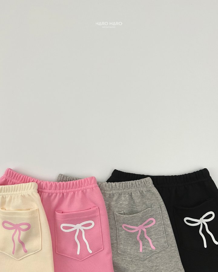 Haro Haro - Korean Children Fashion - #designkidswear - Ribbon Pocket Pants - 5
