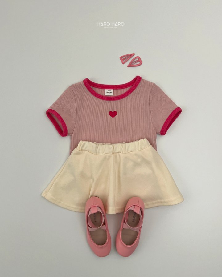 Haro Haro - Korean Children Fashion - #designkidswear - Heart Rib Tee - 11