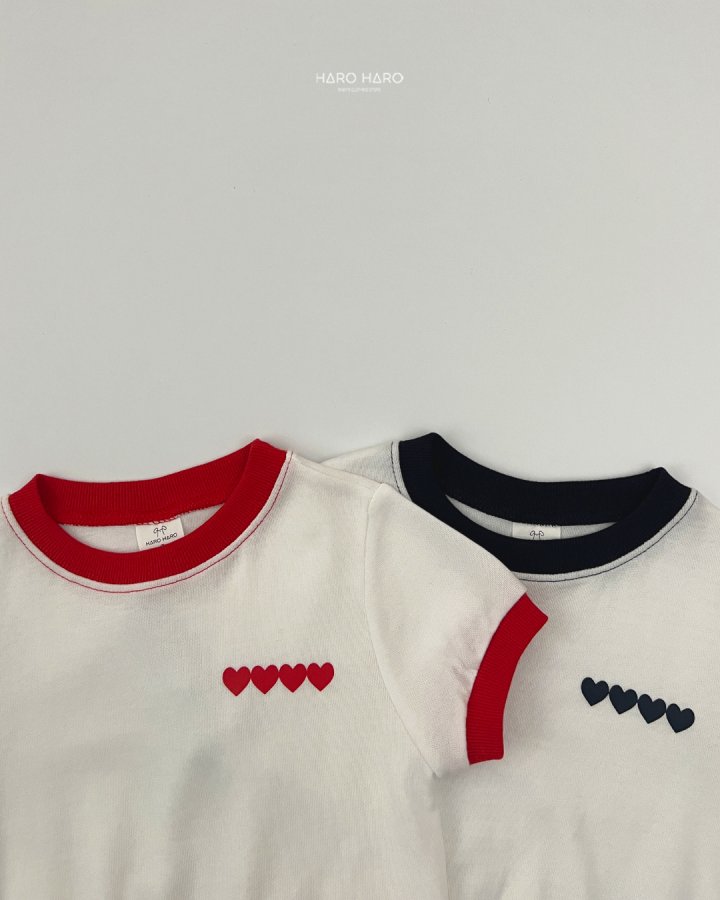 Haro Haro - Korean Children Fashion - #designkidswear - 4 Heart Short Sweatshirts - 5