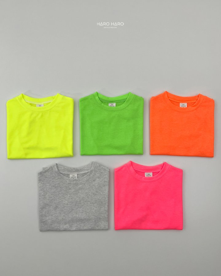 Haro Haro - Korean Children Fashion - #designkidswear - Summer Neon Tee - 8