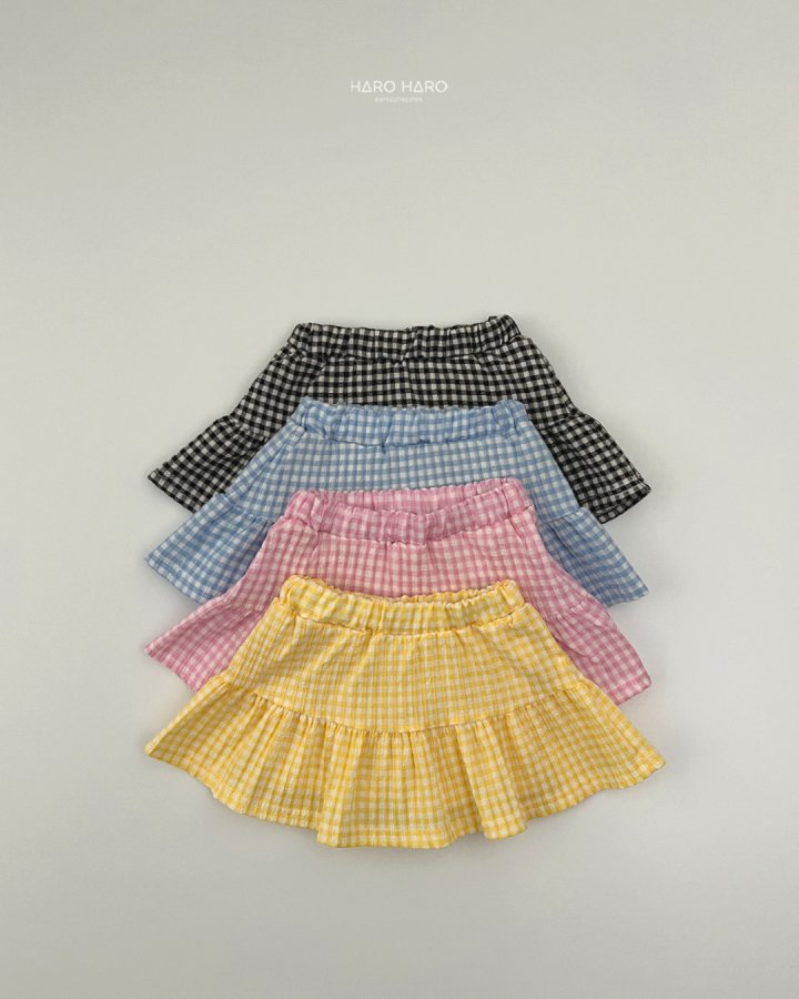 Haro Haro - Korean Children Fashion - #discoveringself - Cotton Candy Check Skirt - 2