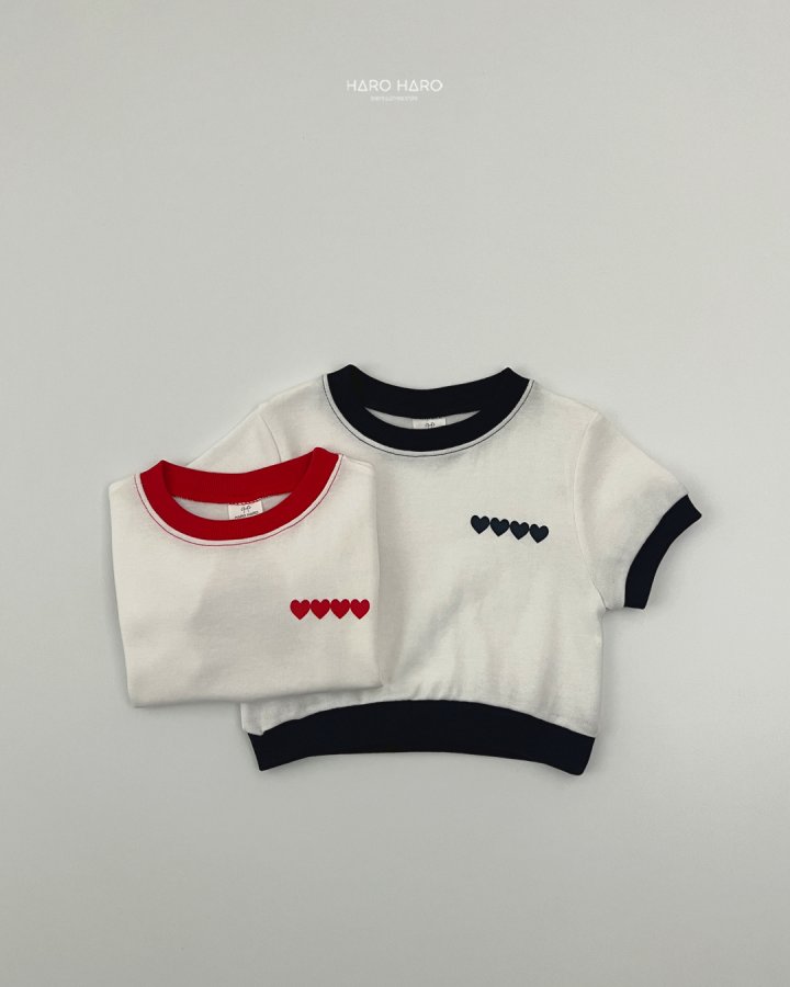 Haro Haro - Korean Children Fashion - #discoveringself - 4 Heart Short Sweatshirts - 6