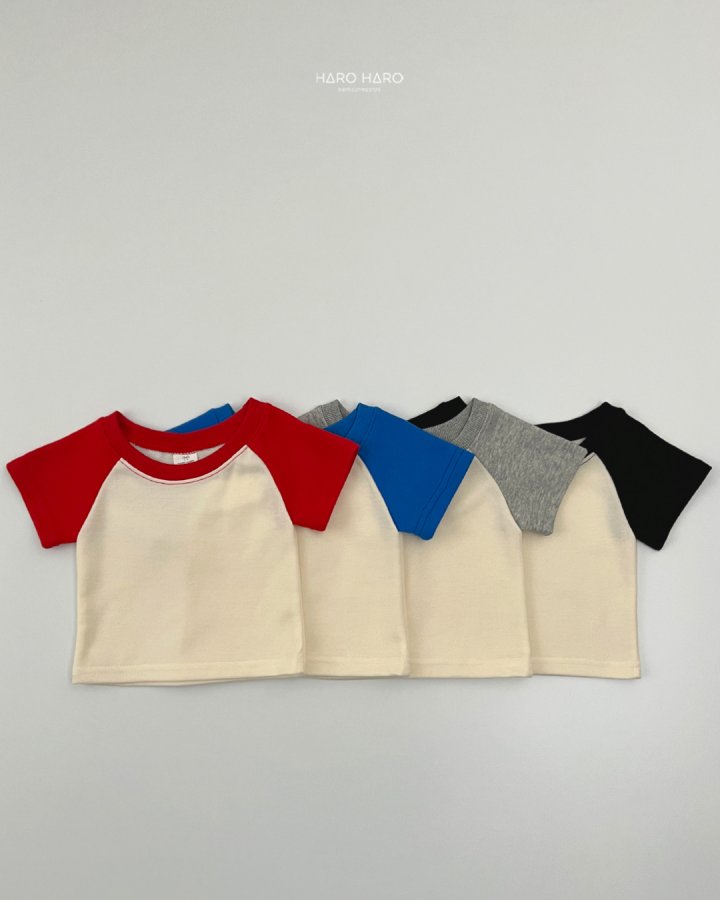 Haro Haro - Korean Children Fashion - #discoveringself - Retro Raglan Short Tee - 3