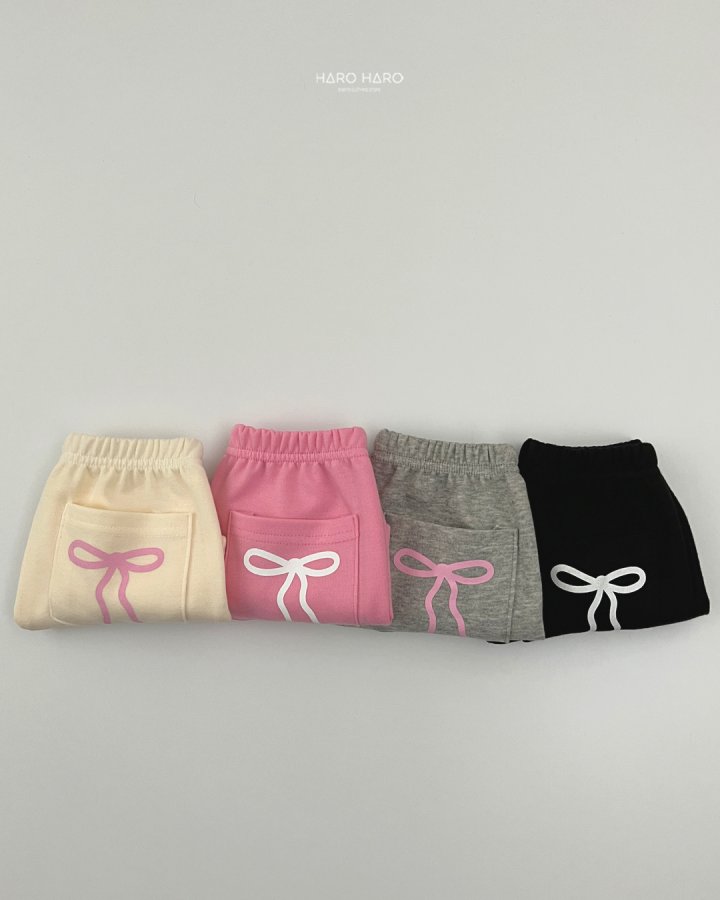 Haro Haro - Korean Children Fashion - #fashionkids - Ribbon Pocket Pants - 7