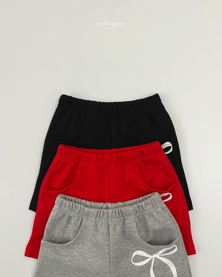 Haro Haro - Korean Children Fashion - #discoveringself - (Kids) Big Ribbon Pants - 4