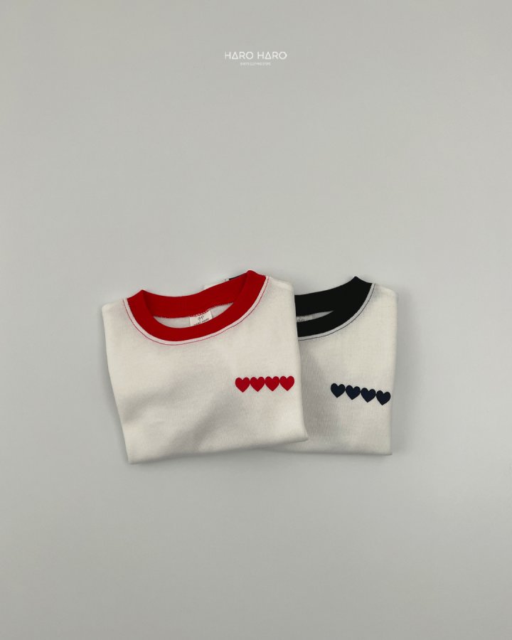 Haro Haro - Korean Children Fashion - #fashionkids - 4 Heart Short Sweatshirts - 7