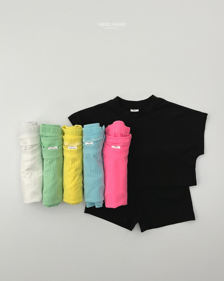 Haro Haro - Korean Children Fashion - #kidsshorts - Pleated Top Bottom Set - 7