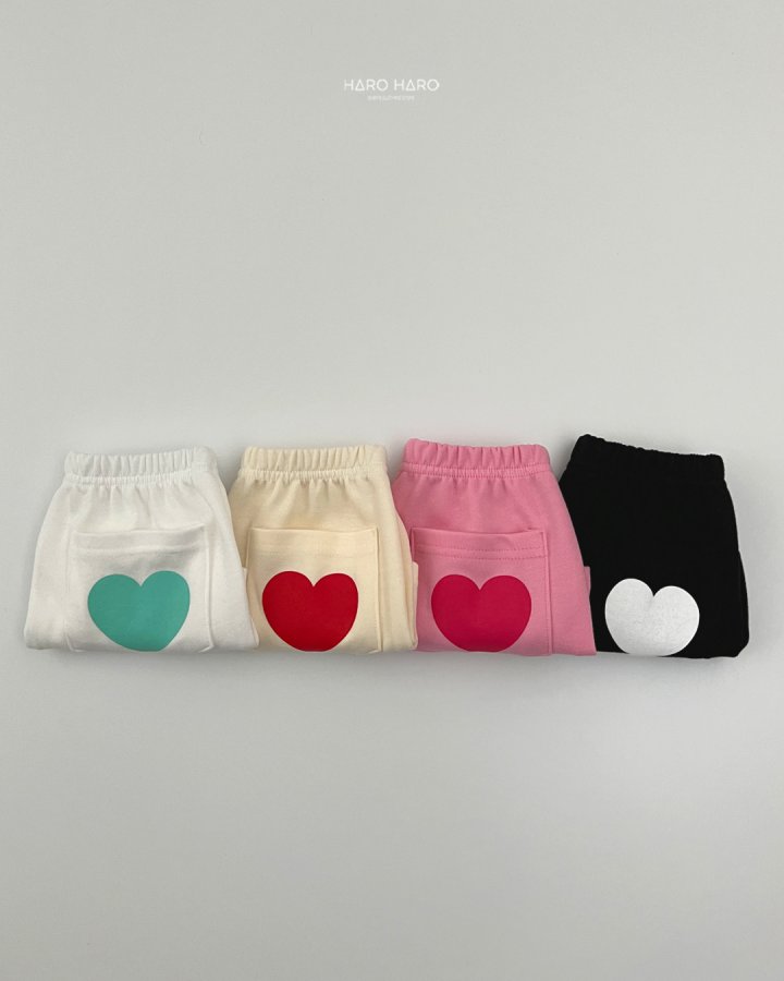 Haro Haro - Korean Children Fashion - #kidsshorts - Heart Pocket Pants - 7