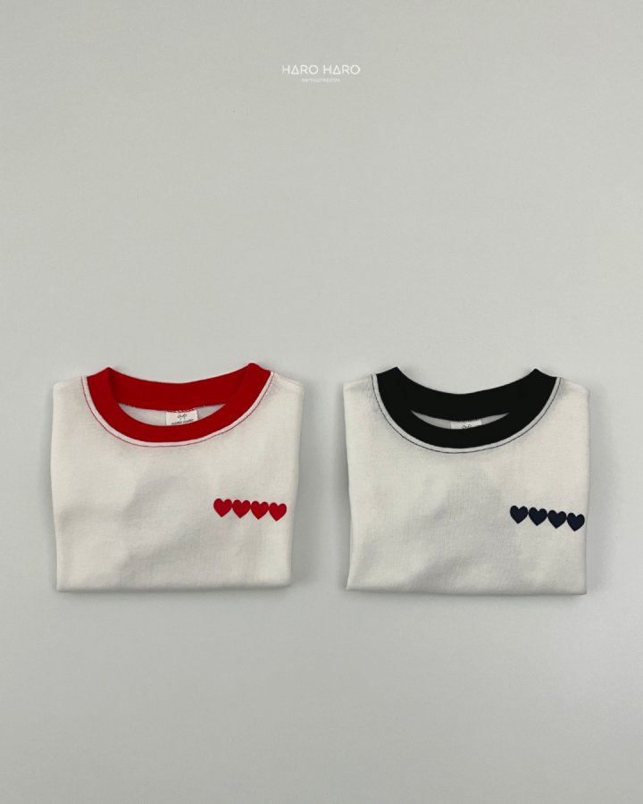 Haro Haro - Korean Children Fashion - #kidsshorts - 4 Heart Short Sweatshirts - 8