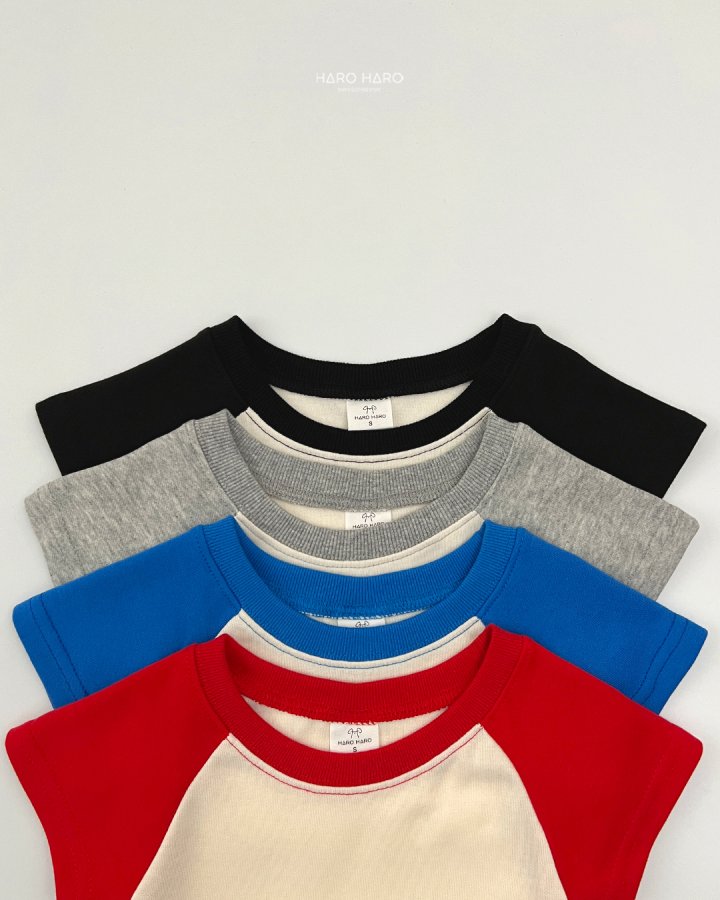 Haro Haro - Korean Children Fashion - #kidsshorts - Retro Raglan Short Tee - 5