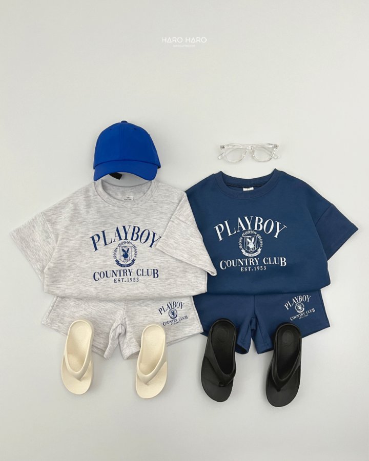 Haro Haro - Korean Children Fashion - #kidsstore - Playboy Top Bottom Set - 11