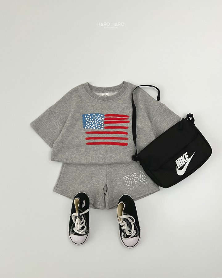 Haro Haro - Korean Children Fashion - #kidsstore - USA Top Bottom Set - 10
