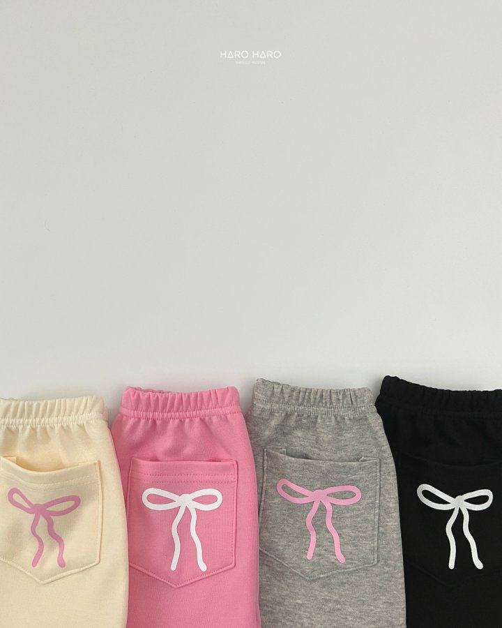 Haro Haro - Korean Children Fashion - #kidsstore - Ribbon Pocket Pants - 9