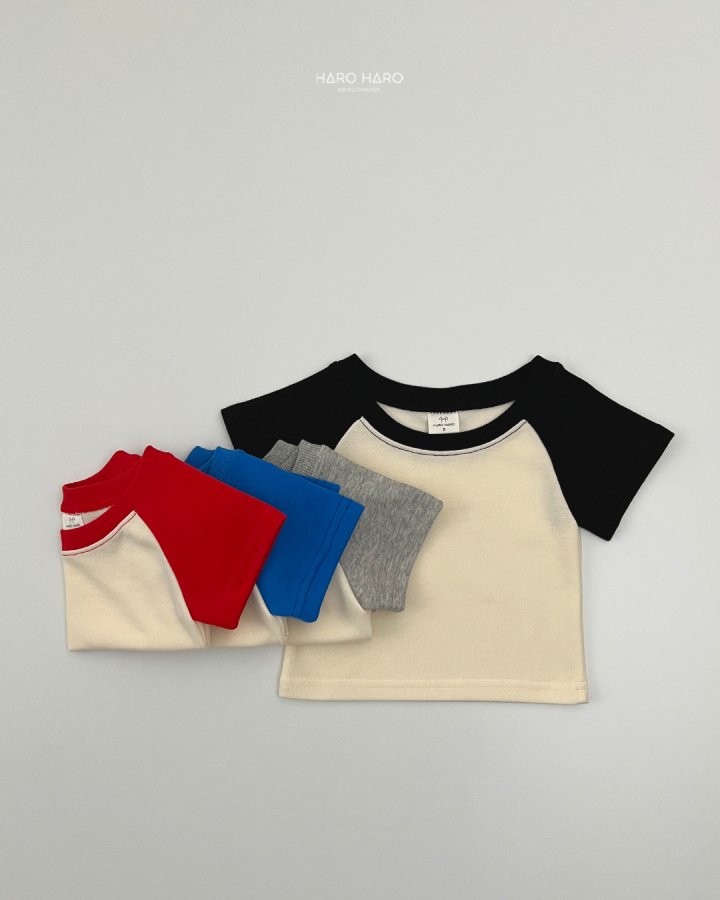 Haro Haro - Korean Children Fashion - #kidsstore - Retro Raglan Short Tee - 6