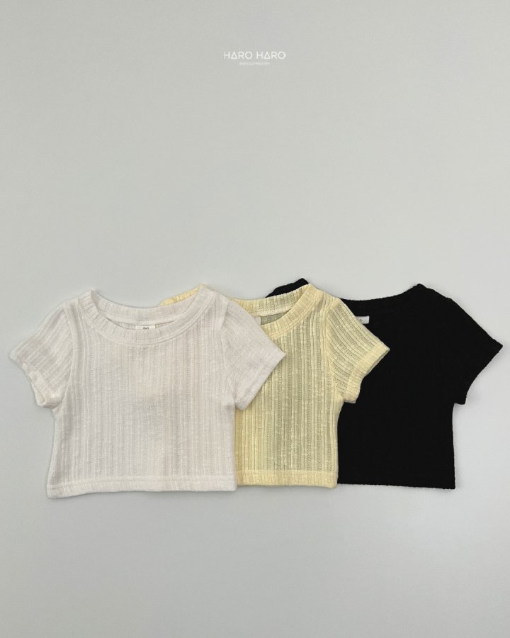 Haro Haro - Korean Children Fashion - #kidsstore - Link Semi Crop Tee - 3