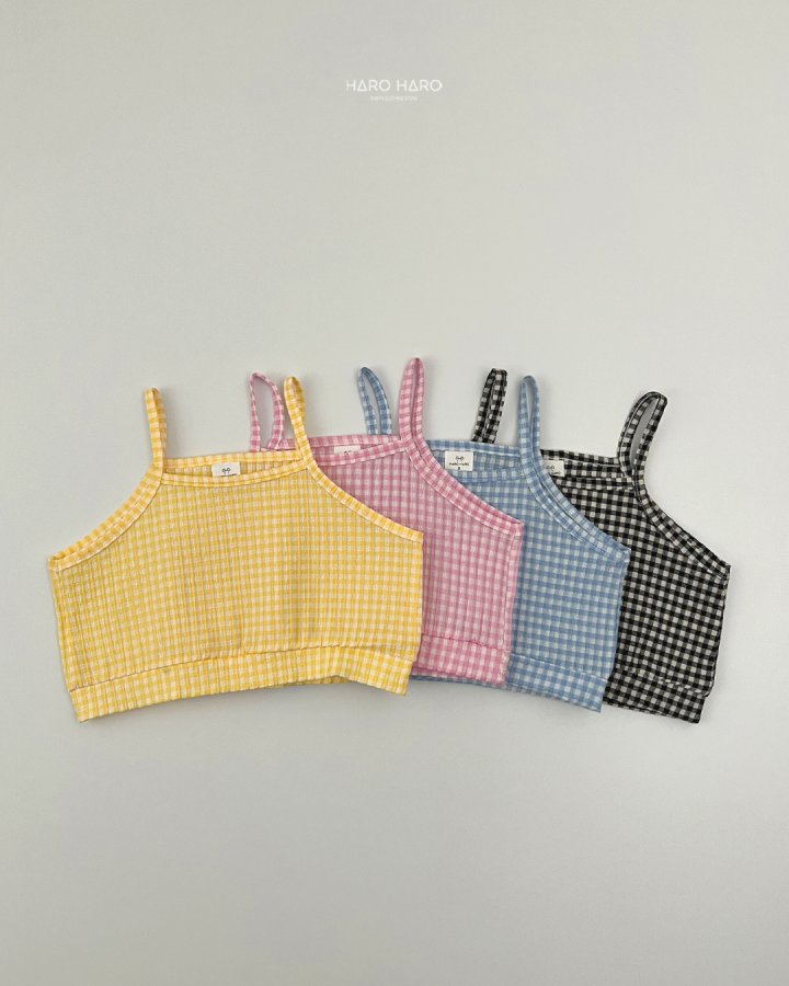 Haro Haro - Korean Children Fashion - #kidzfashiontrend - Petite Check Bustier - 3