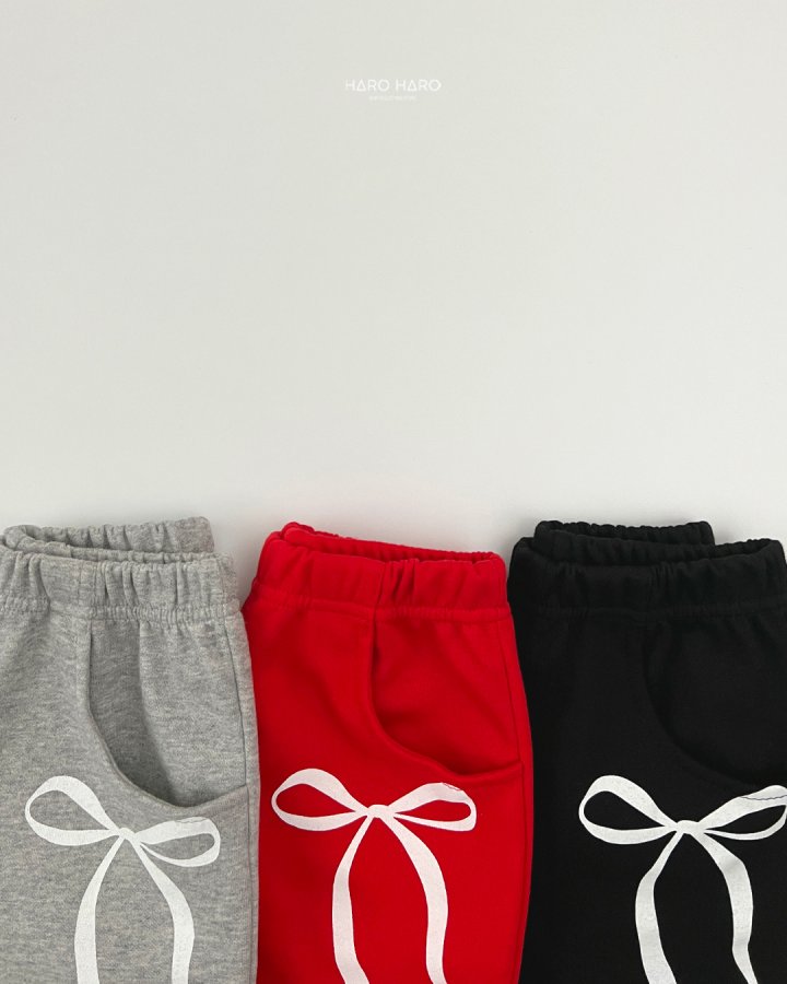 Haro Haro - Korean Children Fashion - #kidzfashiontrend - (Kids) Big Ribbon Pants - 7