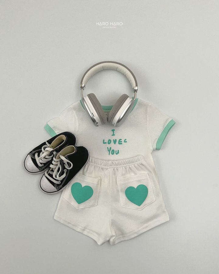 Haro Haro - Korean Children Fashion - #kidzfashiontrend - I Love You Raglan Tee - 9