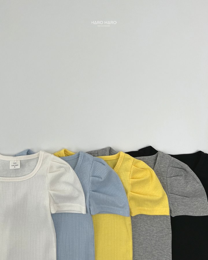 Haro Haro - Korean Children Fashion - #kidzfashiontrend - Very Good Rib Puff Tee - 5
