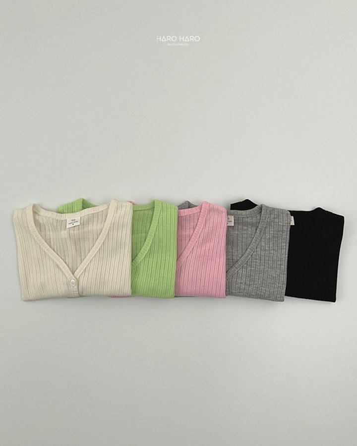 Haro Haro - Korean Children Fashion - #littlefashionista - V-Neck Pleated Cardigan - 7