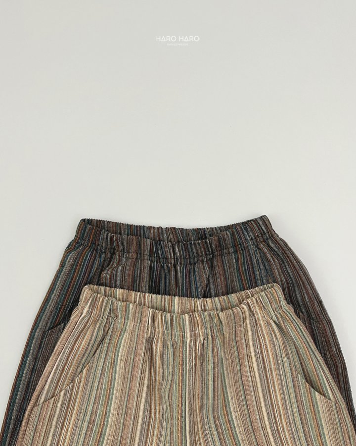 Haro Haro - Korean Children Fashion - #Kfashion4kids - Bell Stripe Pants - 4