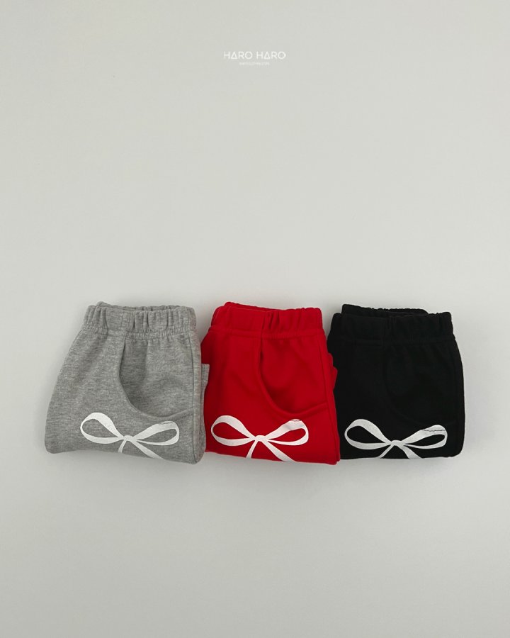 Haro Haro - Korean Children Fashion - #littlefashionista - (Kids) Big Ribbon Pants - 9