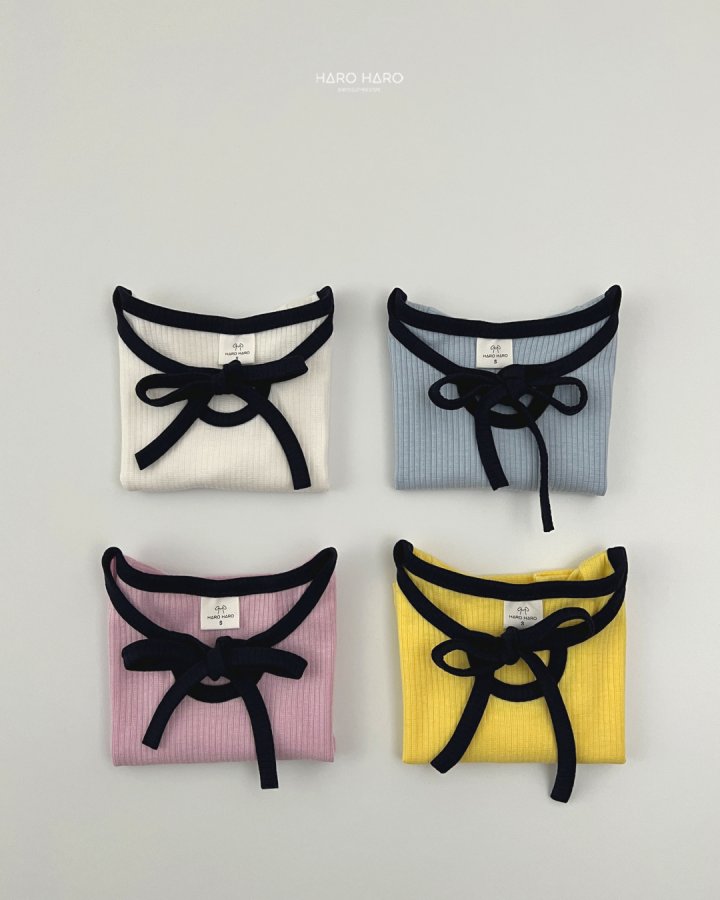 Haro Haro - Korean Children Fashion - #littlefashionista - Lovely Raglan Ribbon Tee - 8