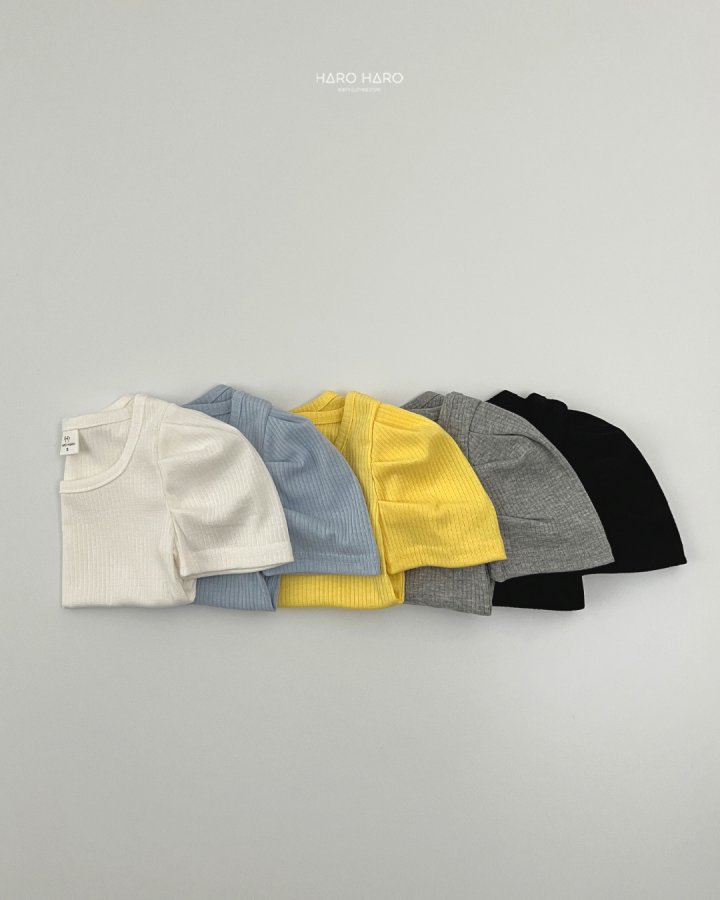 Haro Haro - Korean Children Fashion - #littlefashionista - Very Good Rib Puff Tee - 7