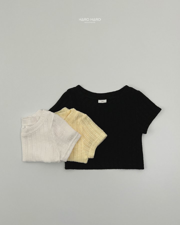 Haro Haro - Korean Children Fashion - #littlefashionista - Link Semi Crop Tee - 6
