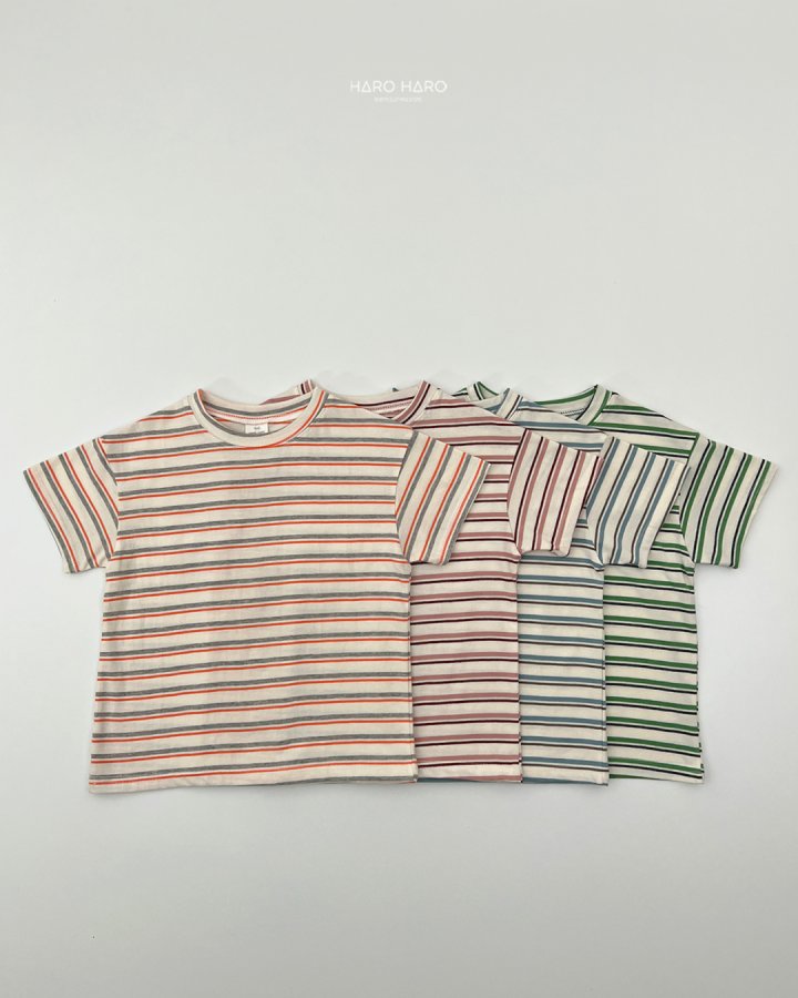 Haro Haro - Korean Children Fashion - #littlefashionista - 3 Stripe Tee - 3