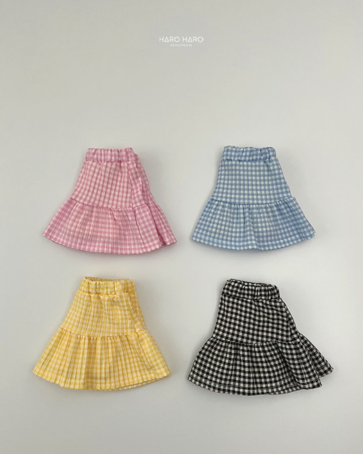 Haro Haro - Korean Children Fashion - #magicofchildhood - Cotton Candy Check Skirt - 9