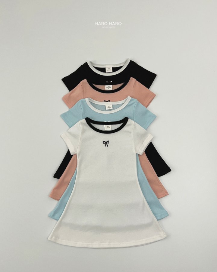 Haro Haro - Korean Children Fashion - #magicofchildhood - Ribbon Raglan One-piece - 2