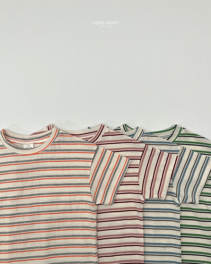 Haro Haro - Korean Children Fashion - #littlefashionista - 3 Stripe Tee - 4