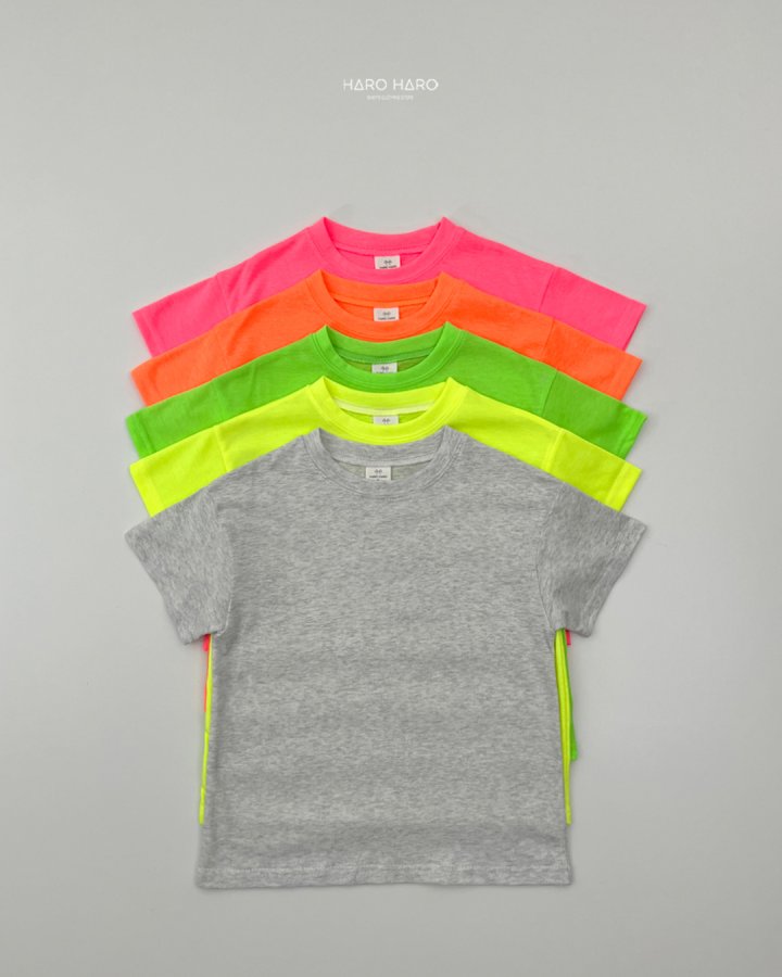 Haro Haro - Korean Children Fashion - #magicofchildhood - Summer Neon Tee - 2