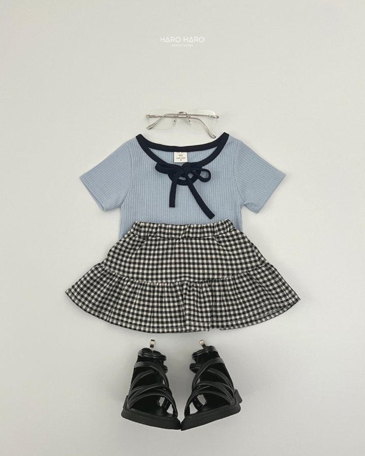Haro Haro - Korean Children Fashion - #minifashionista - Lovely Raglan Ribbon Tee - 10